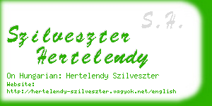 szilveszter hertelendy business card